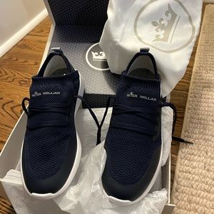 FINAL PR NWT PeterMillar navy sneaker sz 7 hyperlight glide laces+box du…
